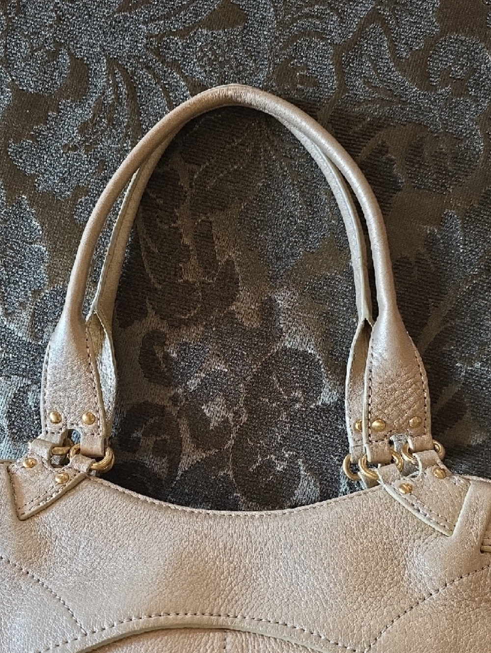 Cole Haan Blush Beige Leather Shoulder Bag with Gold Hardware - Picture 8 of 15